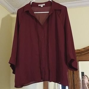 Dana Buchman long sleeve blouse